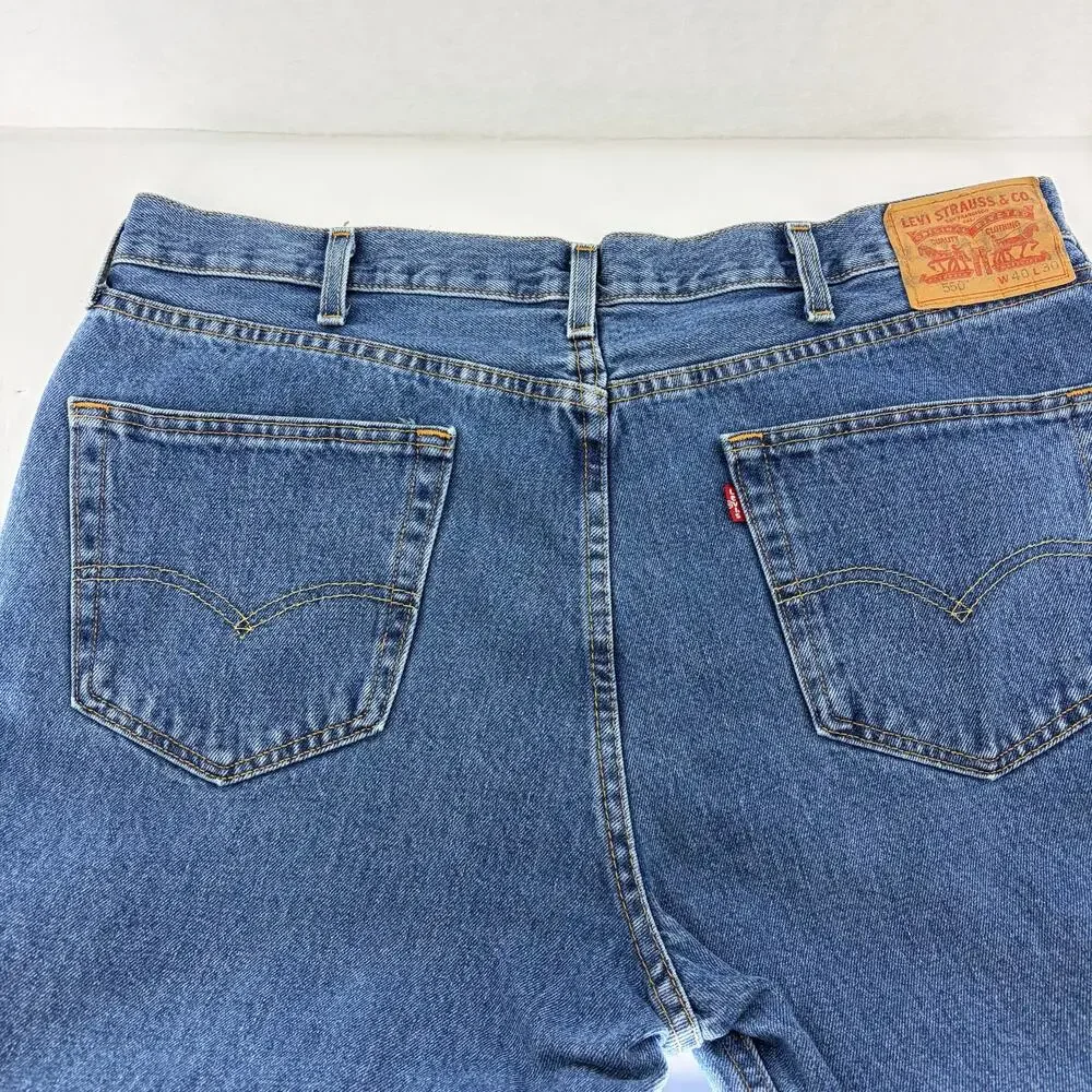 Levi's 550 Relaxed Fit Jeans Men's W40 L30 Medium Wash Denim